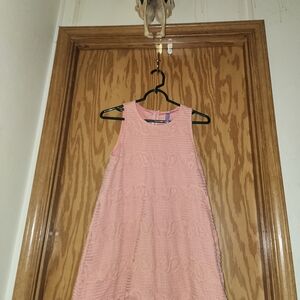 Alya Blush Pink Textured Mini Dress